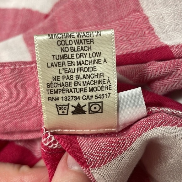 Anthropologie Cloth & Stone Maecy Off The Shoulder Gingham Textured Top Small - Picture 9 of 11